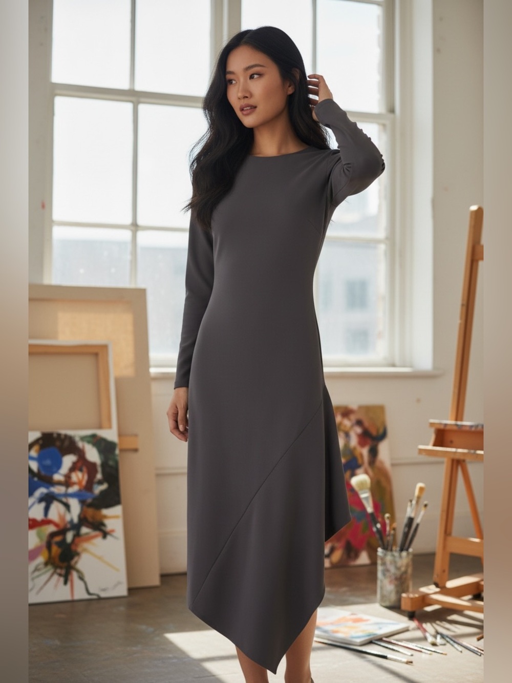 Hutch Charcoal Jo Dress Size Small